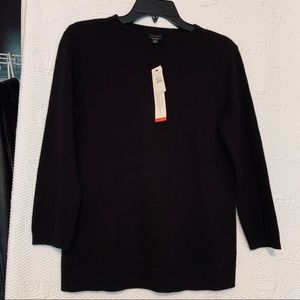 Talbots black  pure cashmere sweater size L